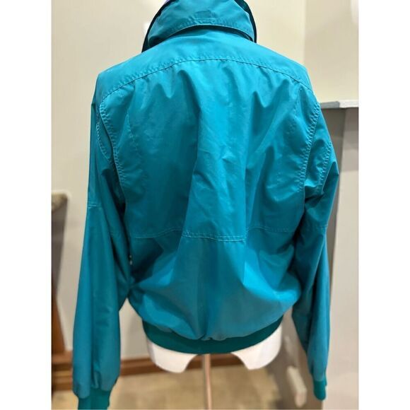 Whitefish Bay M retro 90’s oversized teal-purple nylon lined jacket w-double fro - Picture 11 of 11